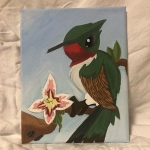 Small painting of a hummingbird